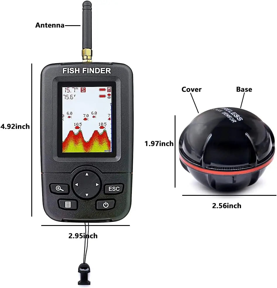 Portable Wireless Sonar Fish Finder – Underwater Echo Sounder & Fishing Alarm Detector for Anglers