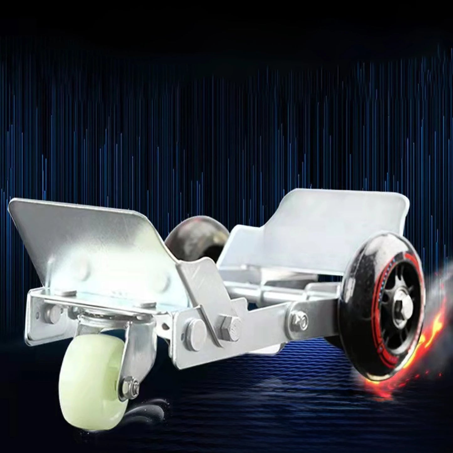 Flat Tire Booster Trolley – Folding Tire Roller for Motorcycle, Electric Bike & Trailer Moving