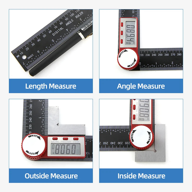 Digital Goniometer Protractor – 360° Electronic Angle Measurement Tool for Woodworking