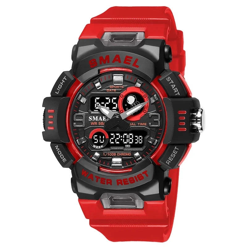 SMAEL8063 Digital Watch LED 50m Waterproof Military Wristwatch Male Clocks Mens Watches Stopwatches Alarm Clock Sport Watches