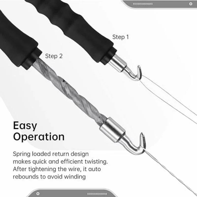 Semi-Automatic Rebar Tying Machine – Wire Knotting Pliers with Straight Pull Bar Binding Hook for Construction