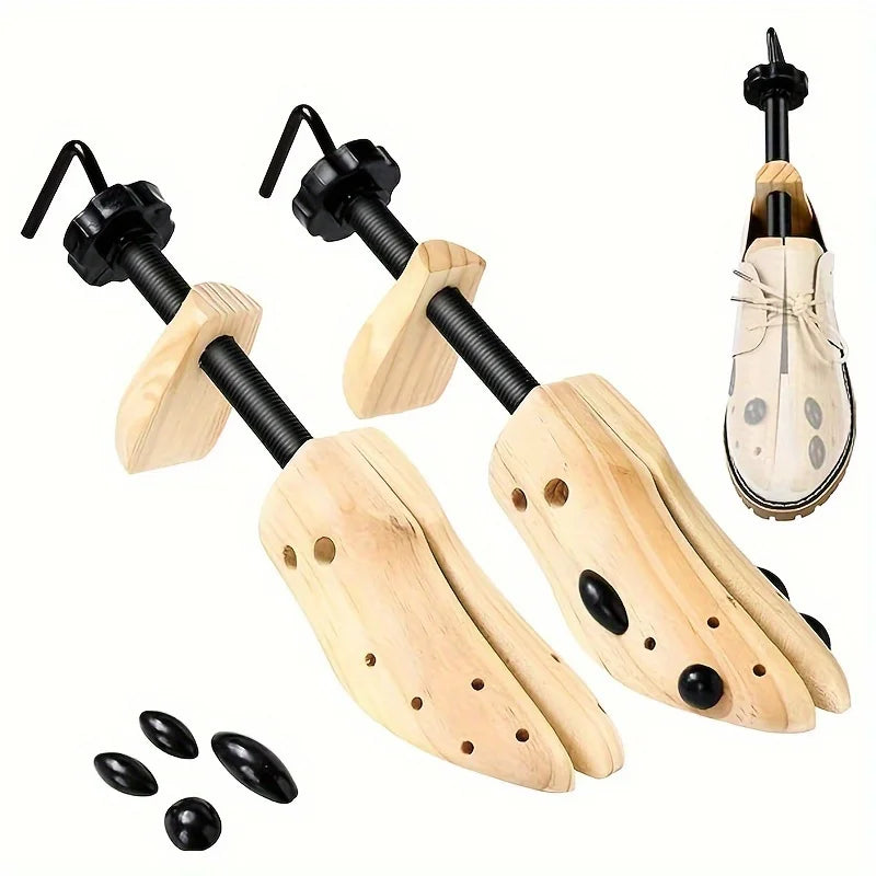 1Pc Shoe Stretcher Women and Men's Shoe Widener - Wooden Expander for Wide Feet, Bunions or Calluses Wooden Shoe Stretcher