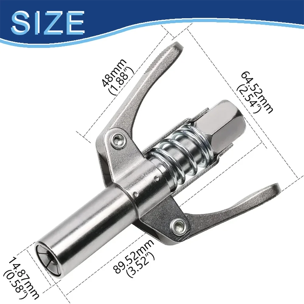 10000PSI Grease Gun Coupler NPTI/8 Oil Pump Quick Release Grease Nozzle Injector Lubricating Oil Grease Gun Car Auto Repair Tool