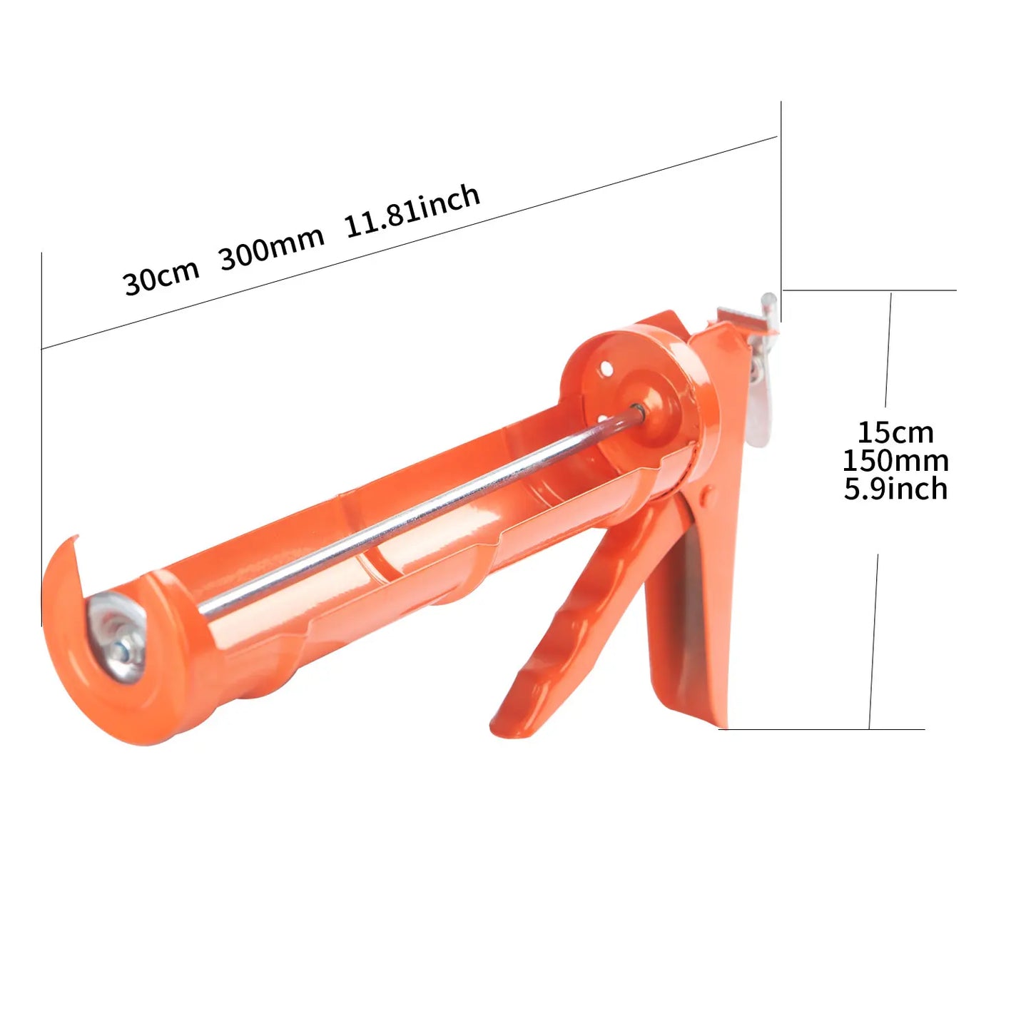 Glass Caulking Gun – 10:1 Thrust Ratio, No-Drip Silicone Tool for Precision Application