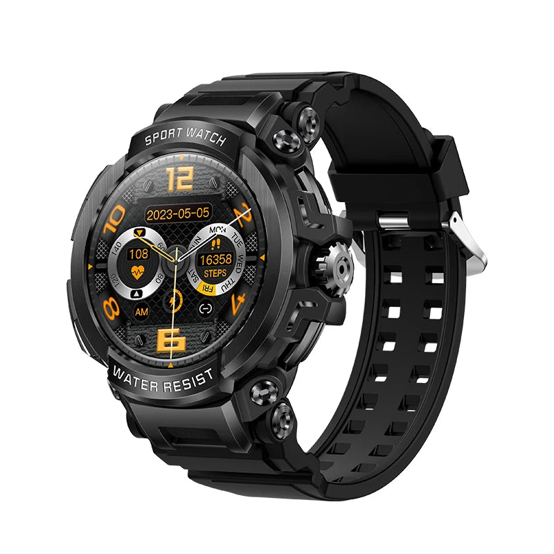 2025 New Men's Smartwatch – 1.5" HD Display, Military-Grade, Bluetooth Call, IP68 Waterproof, 100 Sport Modes, 600mAh Battery