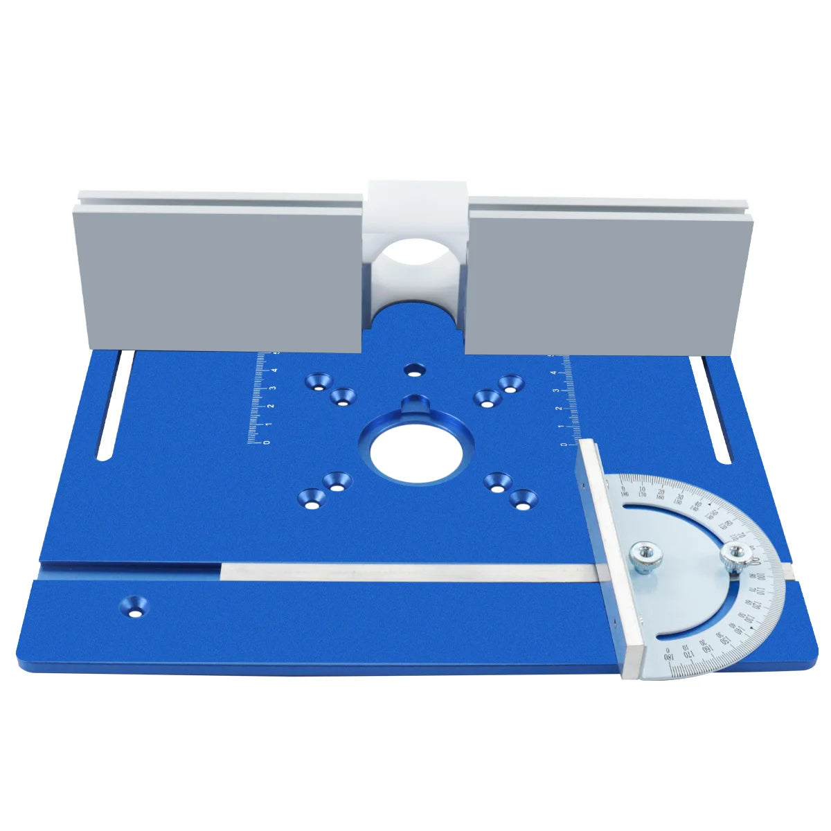 Router Lift Kit – Aluminum Insert Plate with Miter Gauge & Bracket for 65mm Motors