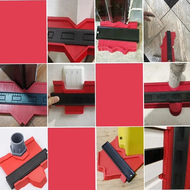 Profile Contour Gauge – Line Copier Ruler & Cutting Template for Woodworking, Construction & Tiling