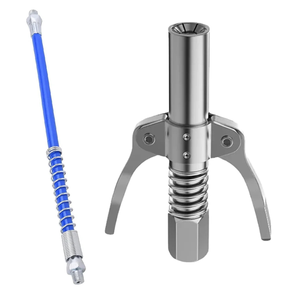 10000PSI Grease Gun Coupler NPTI/8 Oil Pump Quick Release Grease Nozzle Injector Lubricating Oil Grease Gun Car Auto Repair Tool