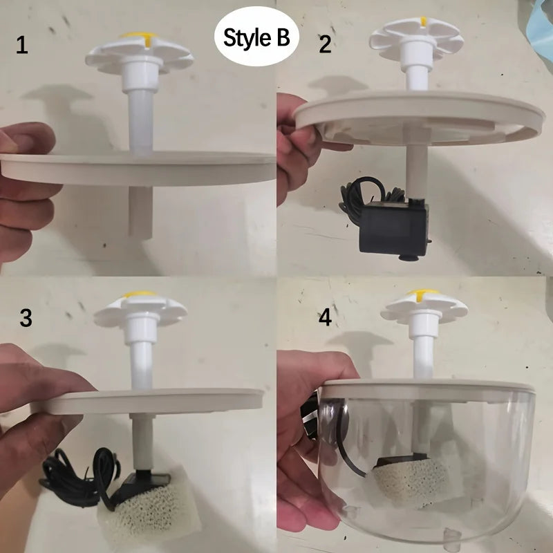 1L USB Electric Pet Water Fountain – Automatic Cat Drinking Bowl with Filter, Silent Dispenser for Cats & Small Pets
