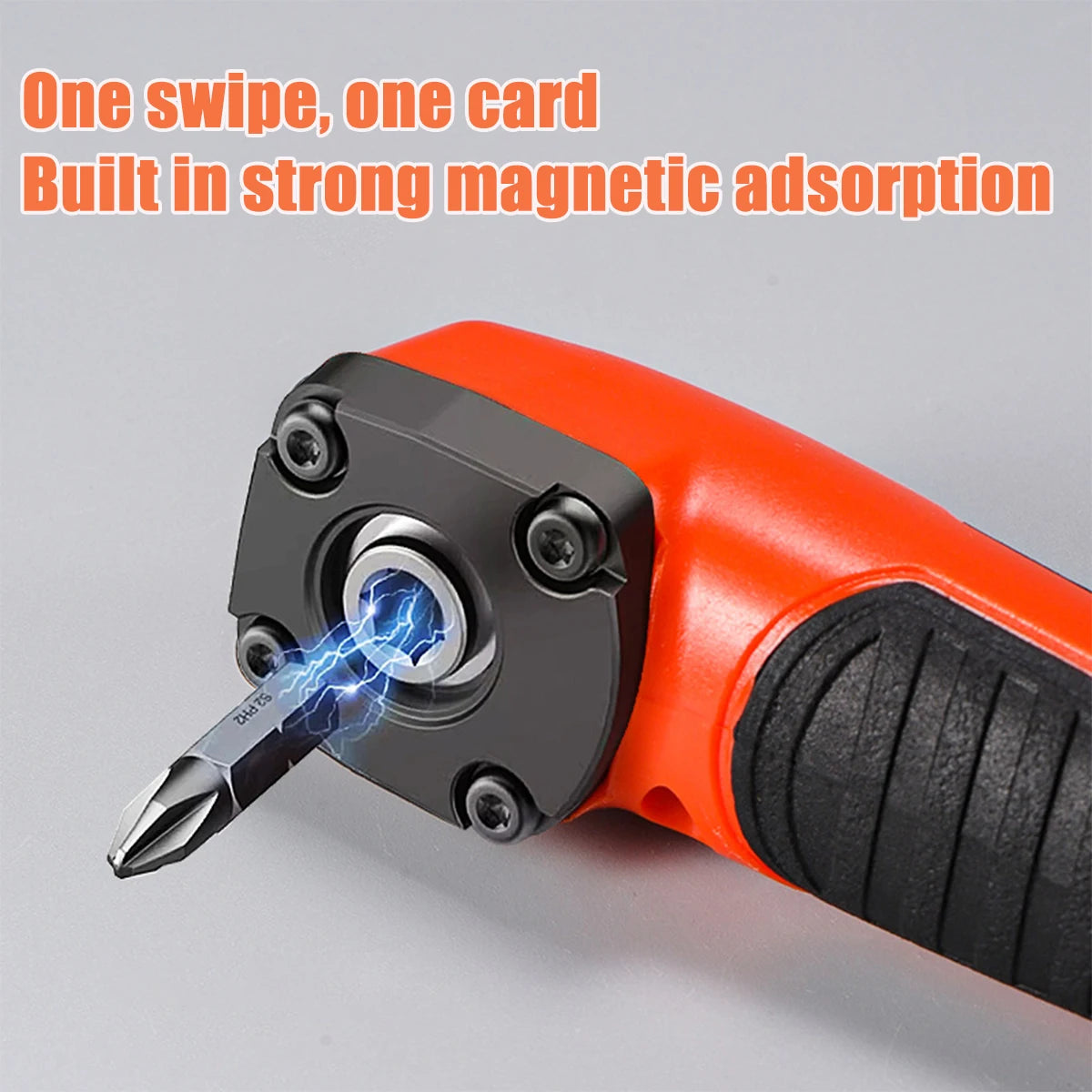 Electric Corner Screwdriver – High Torque 90° Right Angle Manual Tool (Blue & Orange)