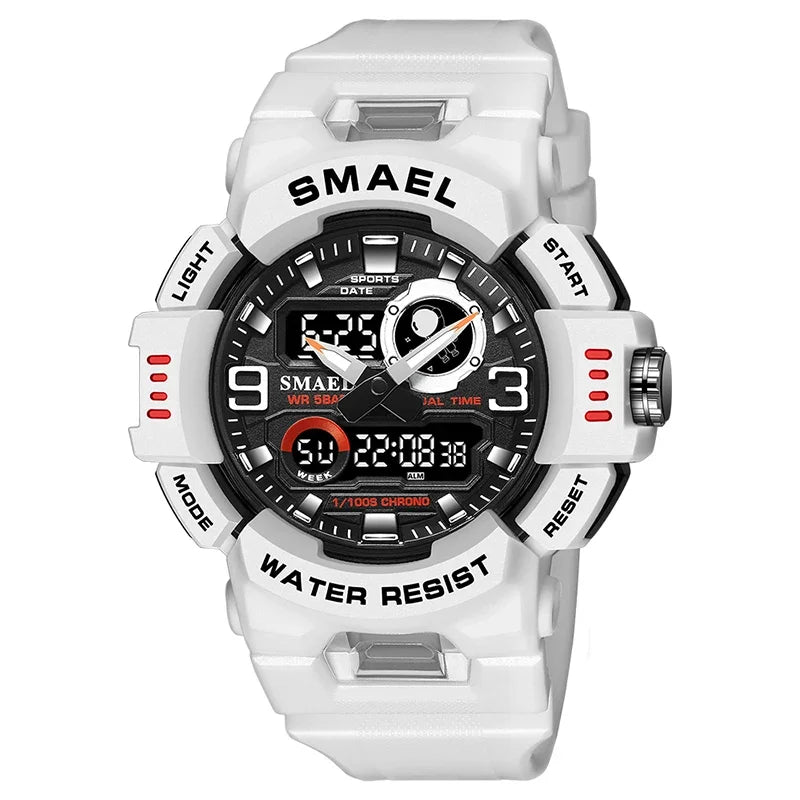 SMAEL8063 Digital Watch LED 50m Waterproof Military Wristwatch Male Clocks Mens Watches Stopwatches Alarm Clock Sport Watches
