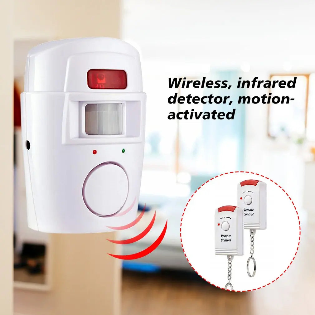 Wireless Motion Sensor Alarm – Indoor/Outdoor Security Detector with Remote Control for Home & Garage