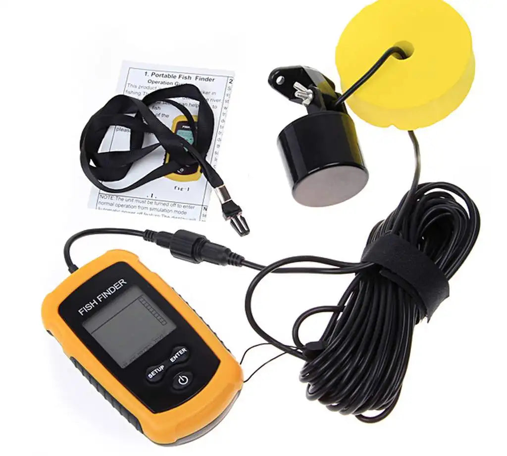 100M Portable Sonar Fish Finder – 45° Coverage Echo Sounder with Alarm for Lake & Sea Fishing
