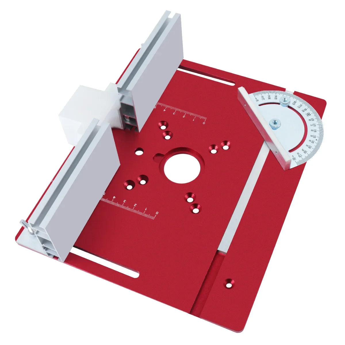 Router Lift Kit – Aluminum Insert Plate with Miter Gauge & Bracket for 65mm Motors