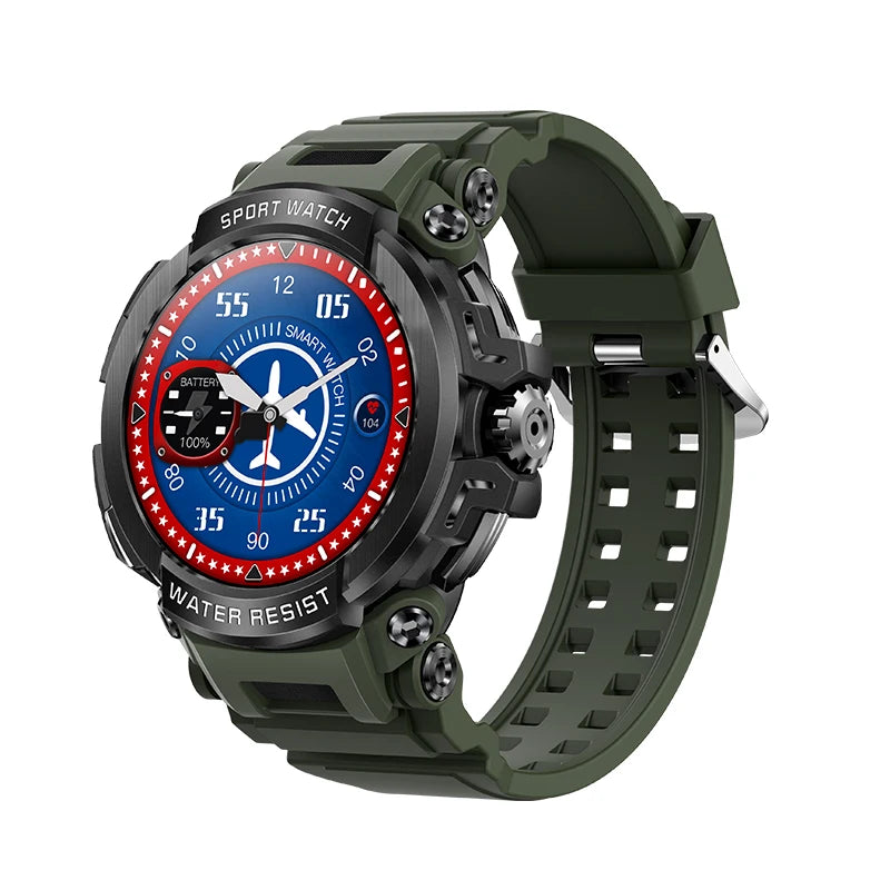 2025 New Men's Smartwatch – 1.5" HD Display, Military-Grade, Bluetooth Call, IP68 Waterproof, 100 Sport Modes, 600mAh Battery