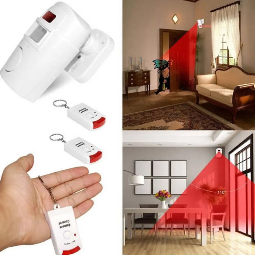 Wireless Motion Sensor Alarm – Indoor/Outdoor Security Detector with Remote Control for Home & Garage