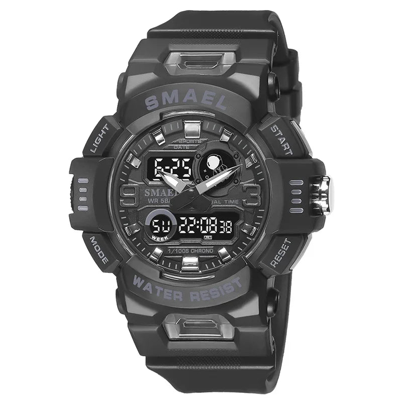 SMAEL8063 Digital Watch LED 50m Waterproof Military Wristwatch Male Clocks Mens Watches Stopwatches Alarm Clock Sport Watches