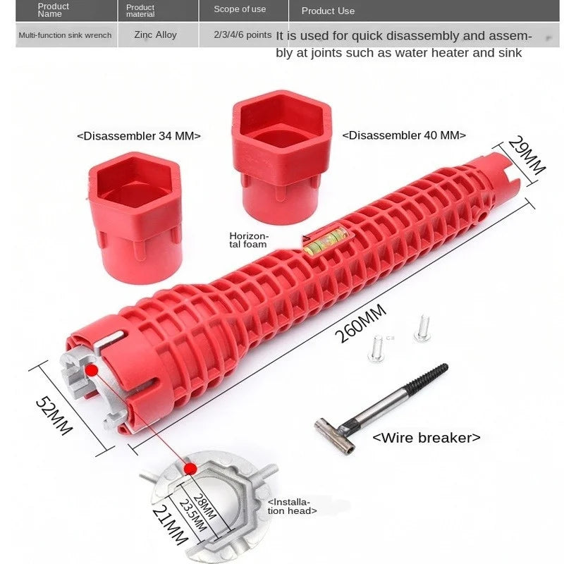 Multi-Functional Sanitary Wrench – Faucet & Pipe Installation Tool for Sink and Bathroom Fixtures