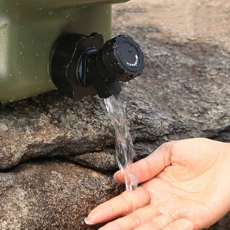11L Water Bucket Large Capacity Portable Drinking Water Canister with Detachable Faucet No Leakage for Outdoor Travel Driving