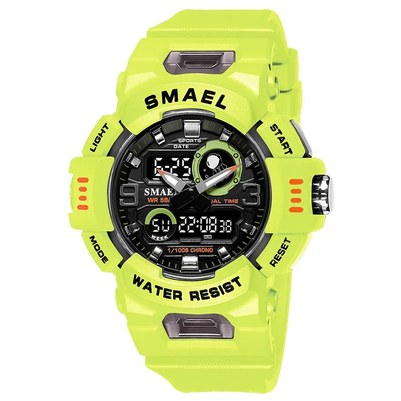 SMAEL8063 Digital Watch LED 50m Waterproof Military Wristwatch Male Clocks Mens Watches Stopwatches Alarm Clock Sport Watches