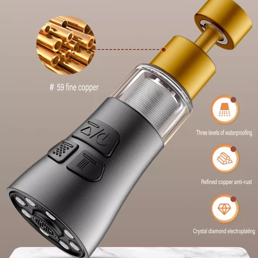 360° Rotate Kitchen Faucet Extender With Filter Function Universal Aerator Splash Filter Washbasin Faucet Bubbler Nozzle Aerator