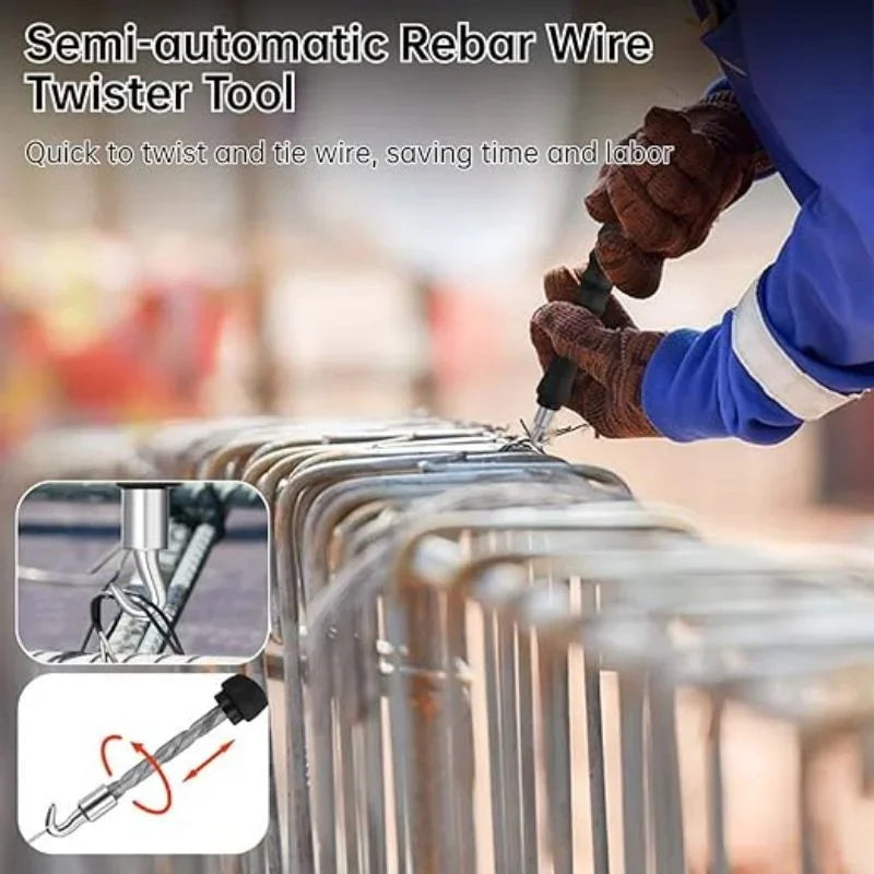 Semi-Automatic Rebar Tying Machine – Wire Knotting Pliers with Straight Pull Bar Binding Hook for Construction