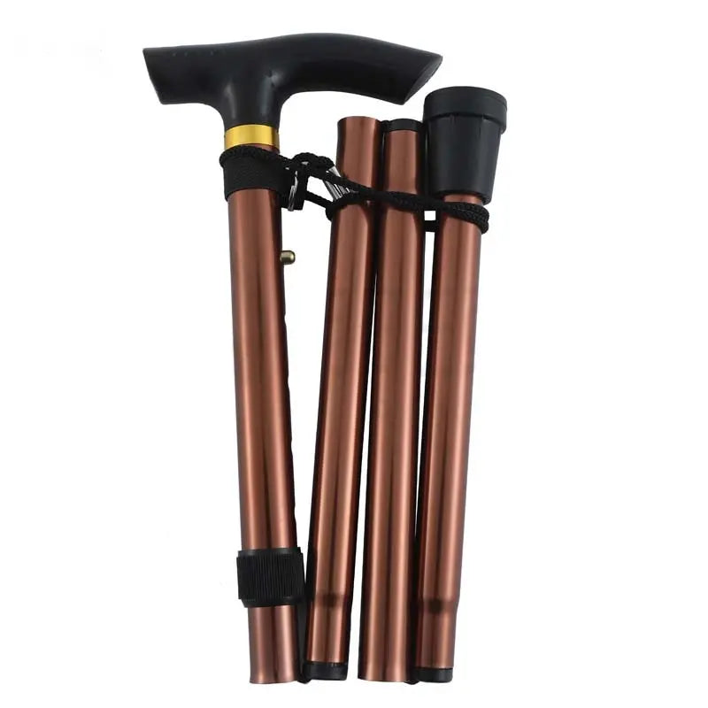 Adjustable Telescopic Folding Walking Stick – Non-Slip Aluminum Alloy Hiking Crutch for Elderly