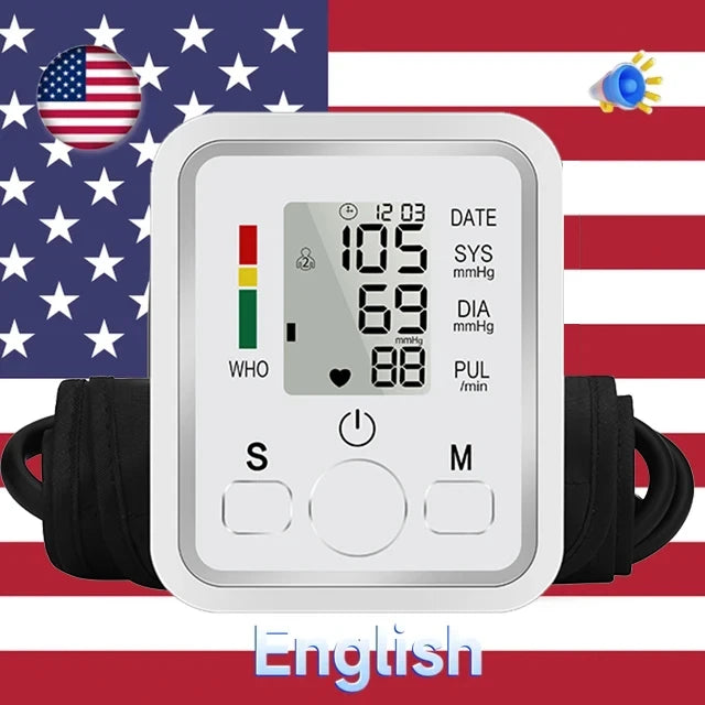 Automatic Arm Blood Pressure Monitor – Digital Tonometer, Portable Medical BP & Heart Rate Monitor Equipment Ask ChatGPT
