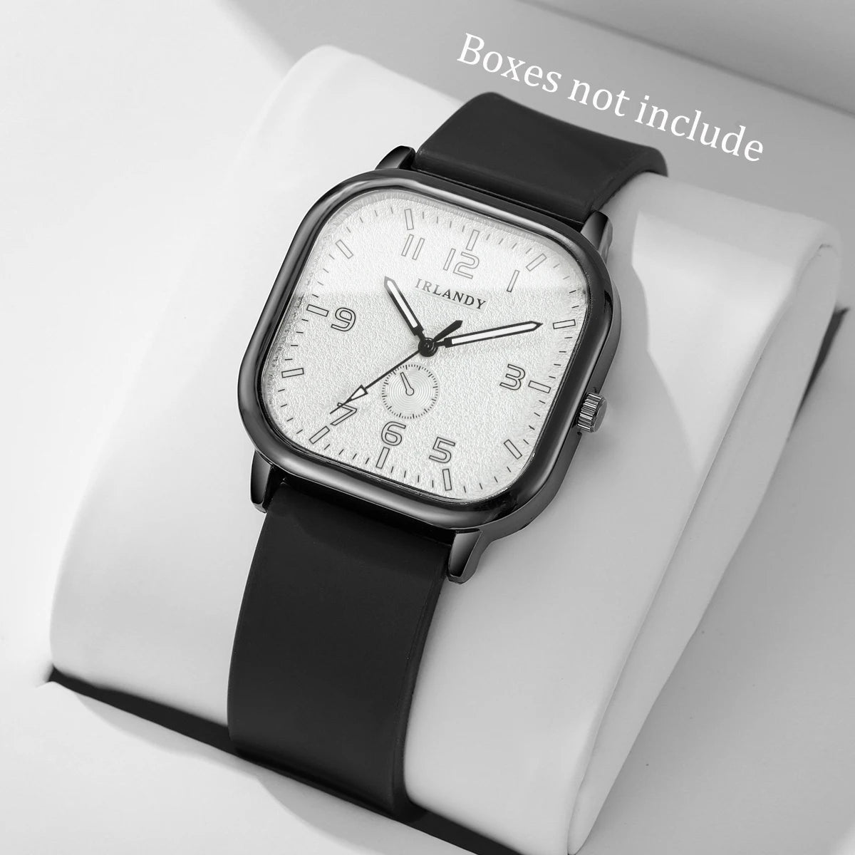 Fashion Square Women's Watch Casual Silicone Strap Quartz Watches Sports Wristwatch For Men Women Students(Without Box)