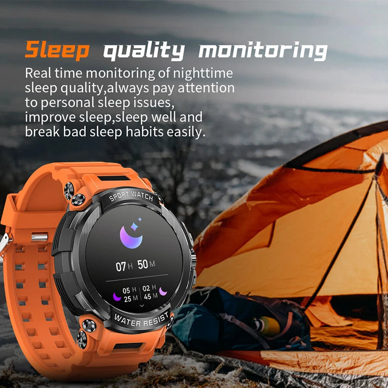 2025 New Men's Smartwatch – 1.5" HD Display, Military-Grade, Bluetooth Call, IP68 Waterproof, 100 Sport Modes, 600mAh Battery