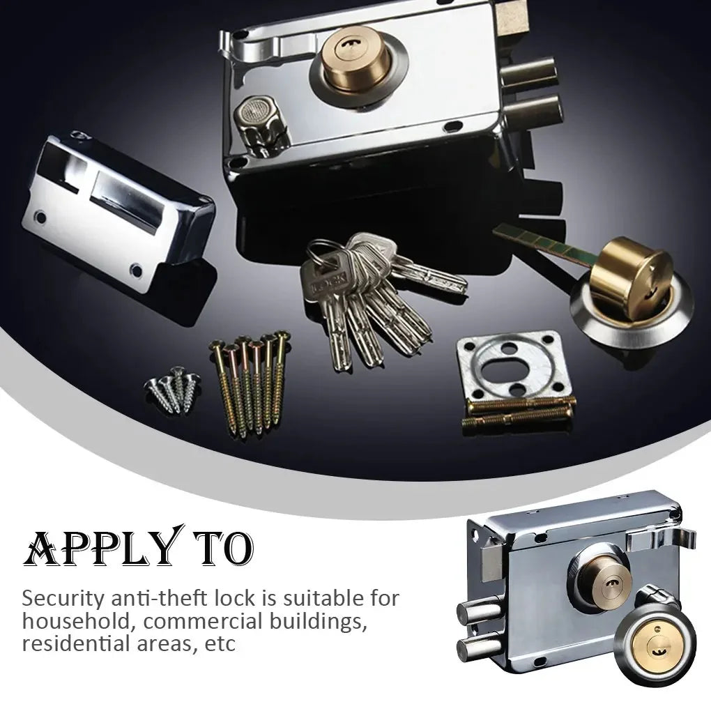 Smooth Lock Antique Front Door Padlock – Heavy-Duty Universal Gear Lock with Key
