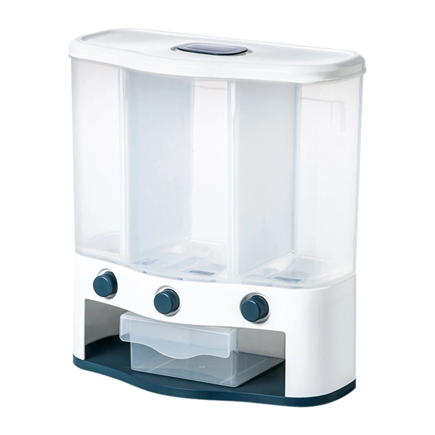 Multifunctional Rotating Food Storage Box With Lid Moisture Insect Proof Grain Organizer Moisture Proof Separat Rice Bucket