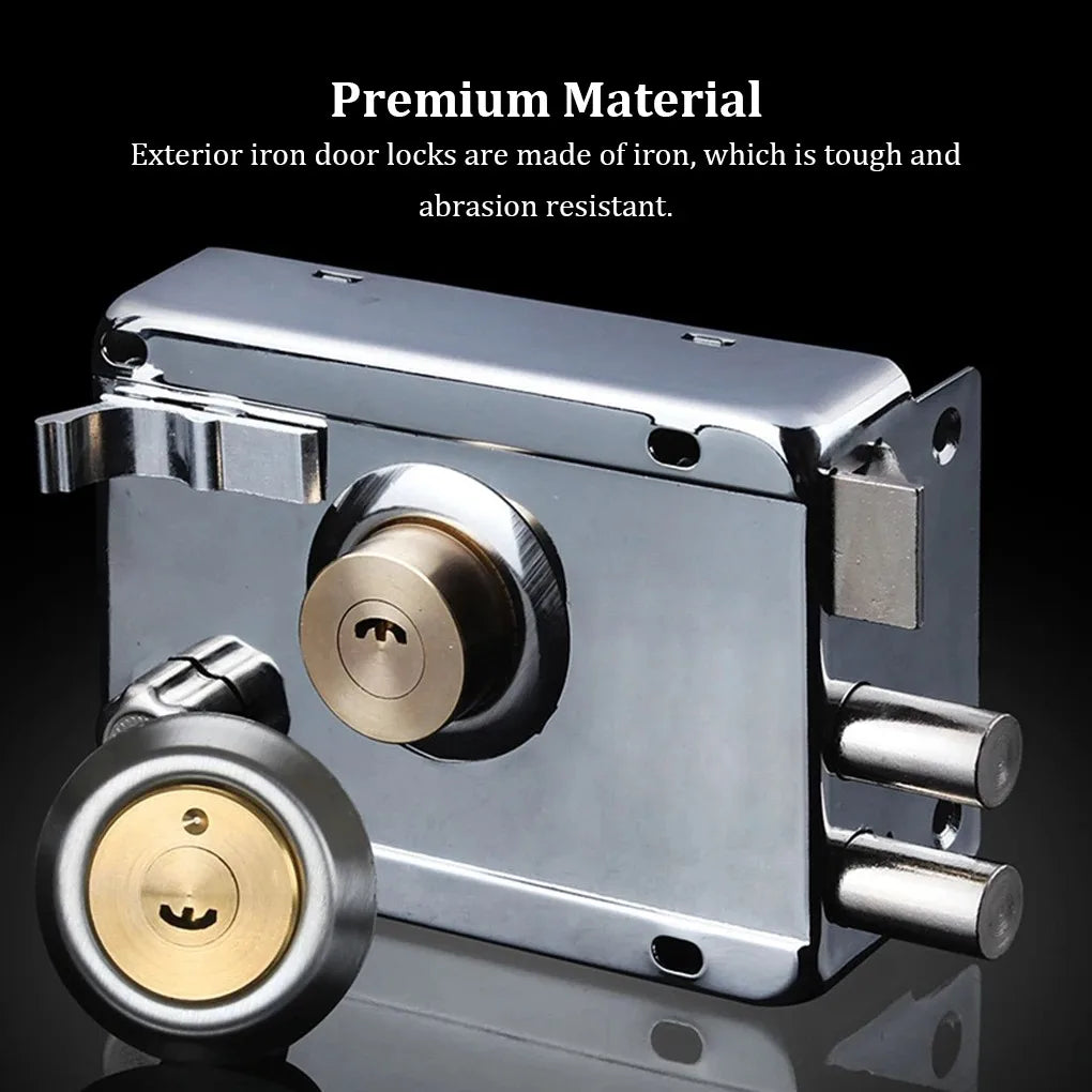 Smooth Lock Antique Front Door Padlock – Heavy-Duty Universal Gear Lock with Key