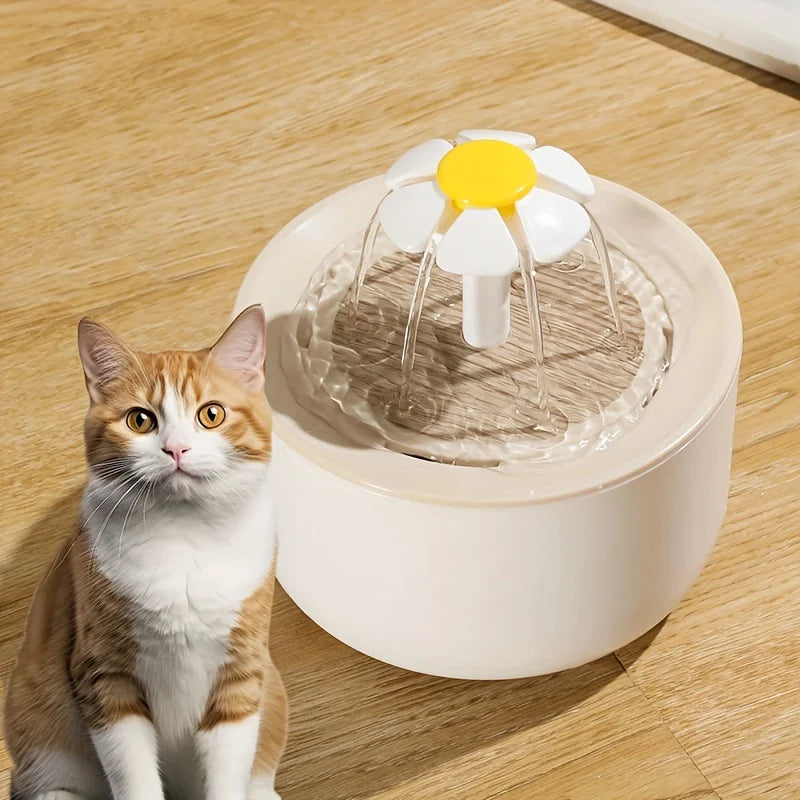 1L USB Electric Pet Water Fountain – Automatic Cat Drinking Bowl with Filter, Silent Dispenser for Cats & Small Pets