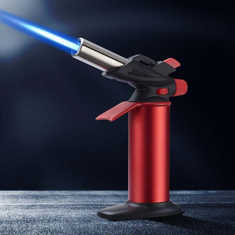 Powerful Windproof Blue Flame Jet Torch Gas Lighter Outdoor Cigar Barbecue Cooking Kitchen Butane Refillable Metal Welding Gun