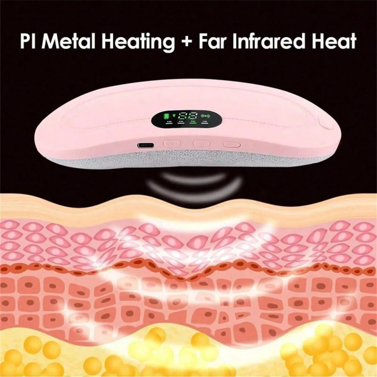Electric Menstrual Spasm Massager Vibrator Heating Belt Suitable For Relieving Menstrual Discomfort, Keeping Waist And heating