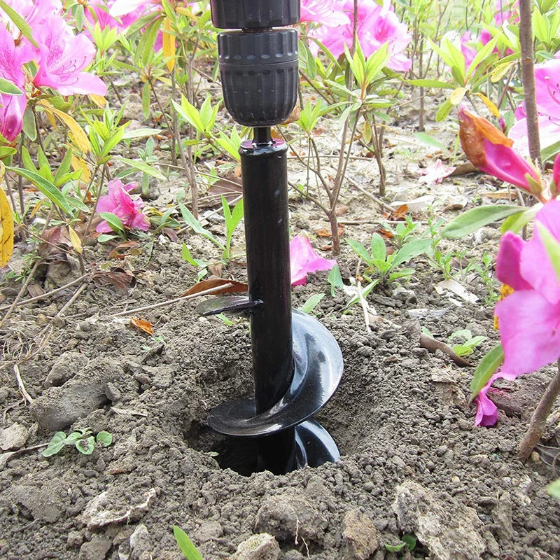 Heavy Duty Garden Auger Drill Bit – Spiral Bit for Planting, Bulbs & Post Hole Digging