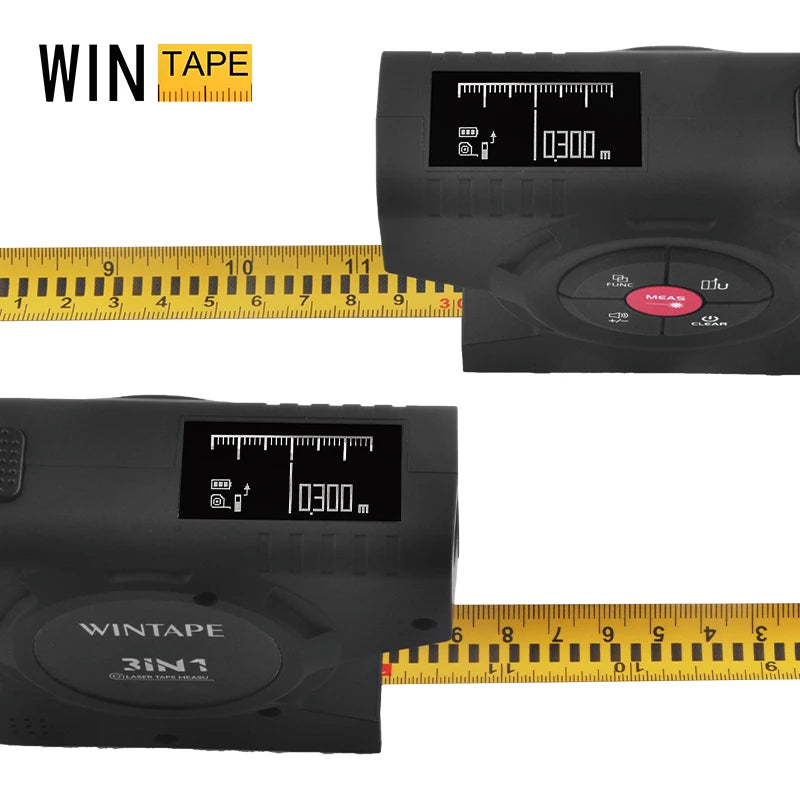 Wintape Digital Laser Distance Meter – 3-in-1 Intelligent Measuring Tape with Digital Display