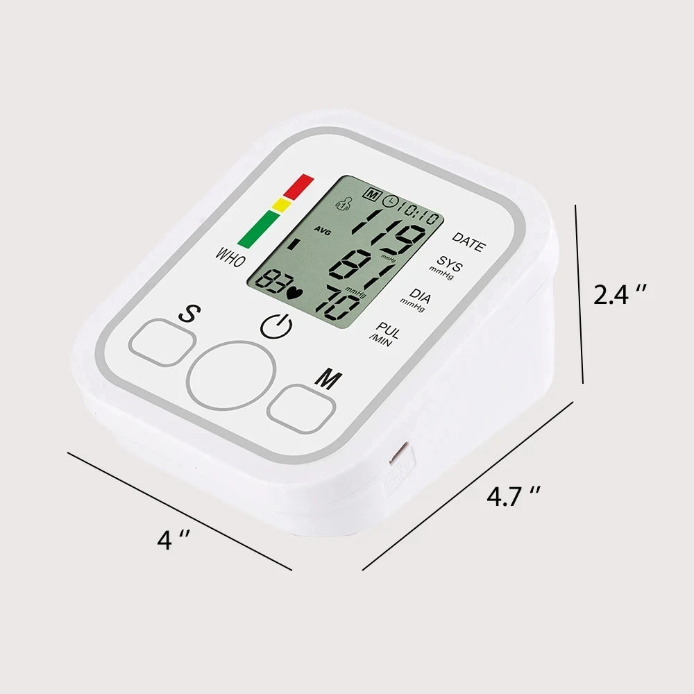 Automatic Arm Blood Pressure Monitor – Digital Tonometer, Portable Medical BP & Heart Rate Monitor Equipment Ask ChatGPT