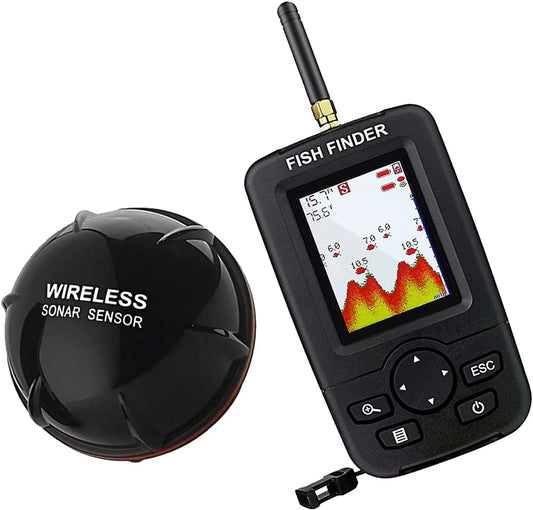 Portable Wireless Sonar Fish Finder – Underwater Echo Sounder & Fishing Alarm Detector for Anglers