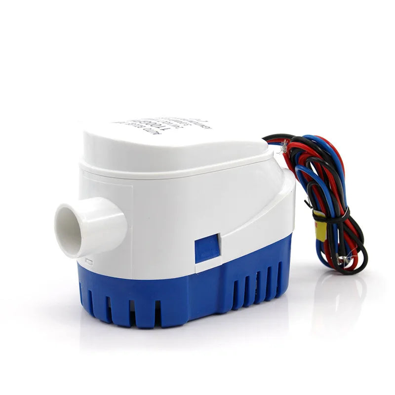 6500GPH/750GPH/1100GPH Automatic Submersible Bilge Pump – 12V/24V Electric Marine Water Pump