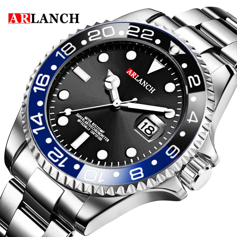 ARLANCH Hot Sell Men Quatrz Watch Sport Mens Watches Top Brand Luxury Waterproof Full Steel Quartz Clock Men Relogio Masculino