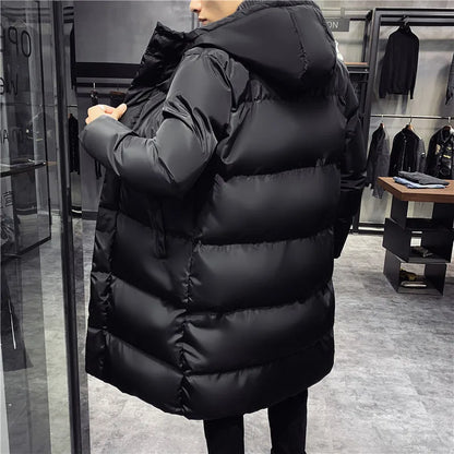 Men's Winter Parka - Hooded Casual Long Down Cotton Jacket - High-Quality Thick Warm Coat - Plus Size M-5XL