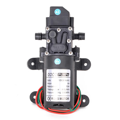 1pcs Automatic Flow Switch 6L/Min DC12V 70W 130PSI AUTO Diaphragm Water Pump Small Safe High Pressure Self Priming Pumps