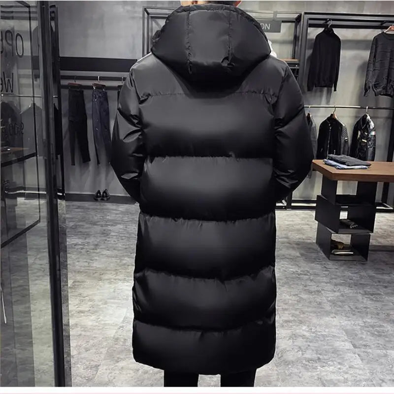 Men's Winter Parka - Hooded Casual Long Down Cotton Jacket - High-Quality Thick Warm Coat - Plus Size M-5XL