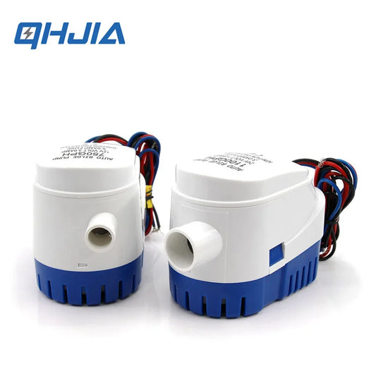 6500GPH/750GPH/1100GPH Automatic Submersible Bilge Pump – 12V/24V Electric Marine Water Pump