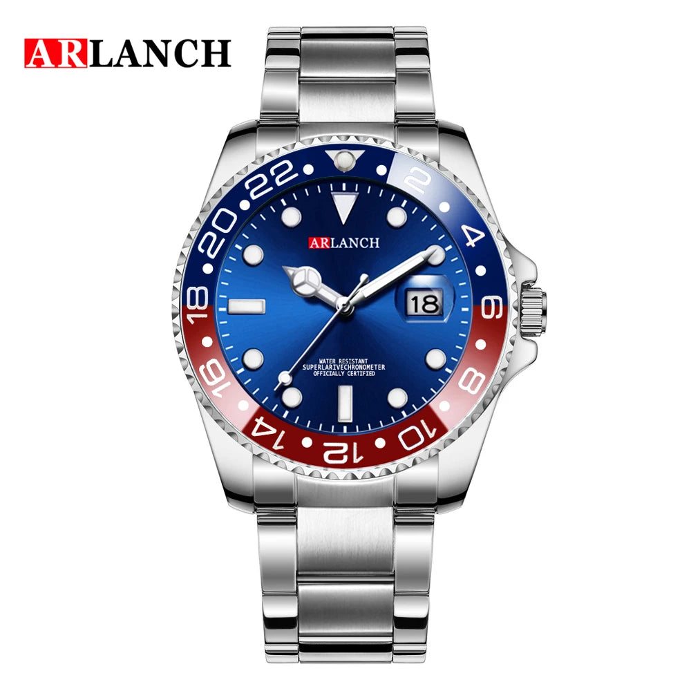 ARLANCH Hot Sell Men Quatrz Watch Sport Mens Watches Top Brand Luxury Waterproof Full Steel Quartz Clock Men Relogio Masculino