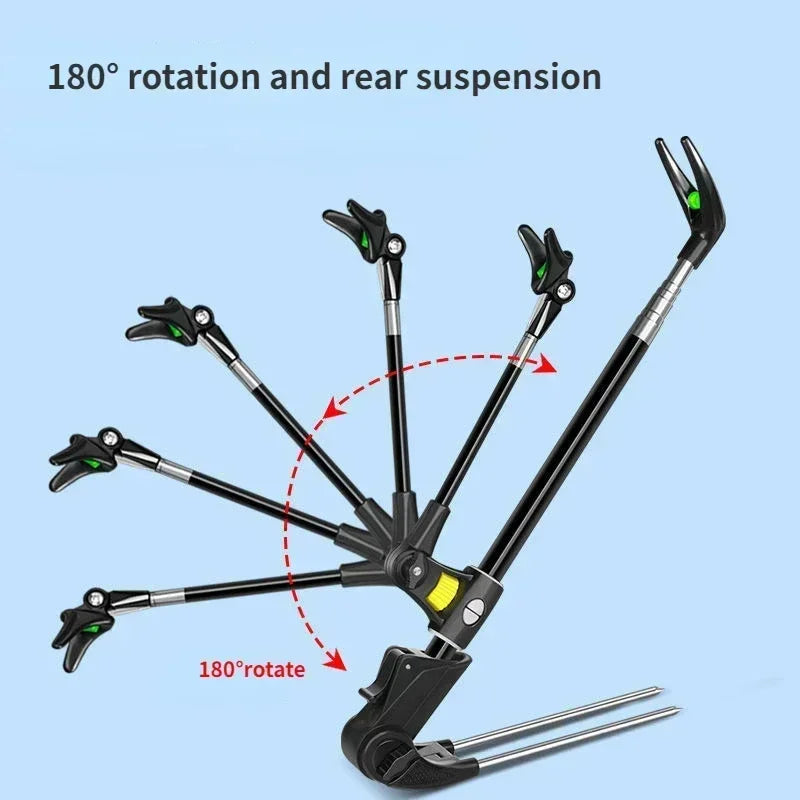 Thickened Telescopic Fishing Rod Holder – Dual Purpose Stainless Steel Bracket