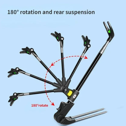 Thickened Telescopic Fishing Rod Holder – Dual Purpose Stainless Steel Bracket