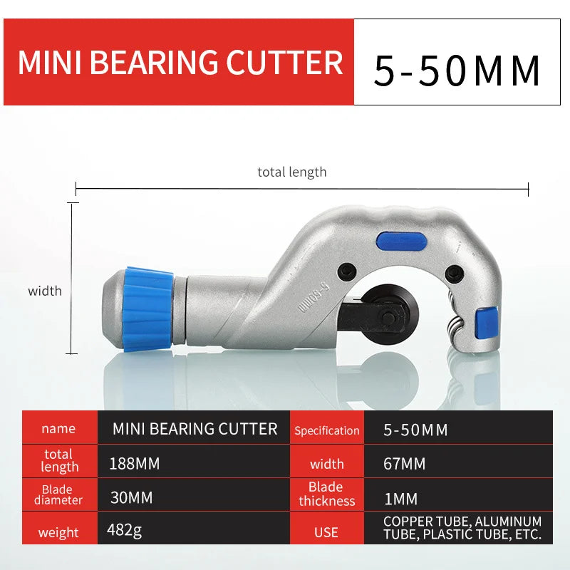 3-50mm Bearing Pipe Cutter Tube Shear Cutter Circular Blade Chrome vanadium steel. Multi-function pliers.
